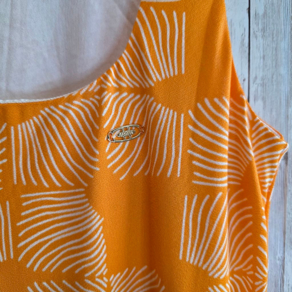 Women's U.S. Polo Assn.‎ Dress Size M Orange White - Picture 4 of 12